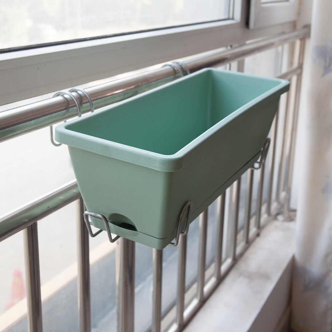 49.5cm Green Rectangular Vegetable Herb Flower Planter Box Set of 2