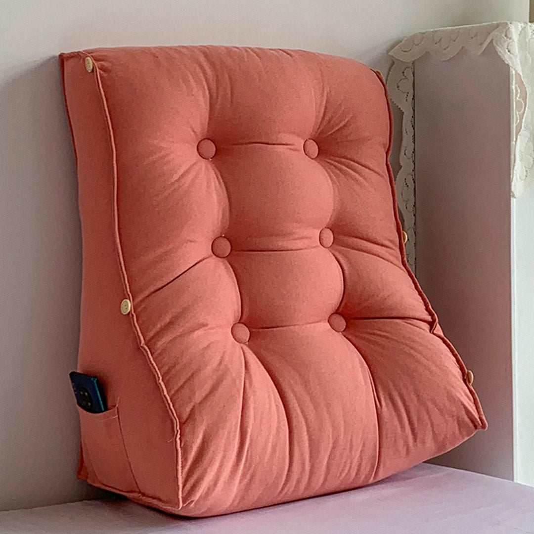 45cm Peach Wedge Lumbar Pillow