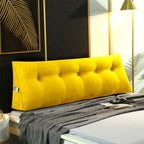SOGA 180cm Yellow Wedge Bed Cushion