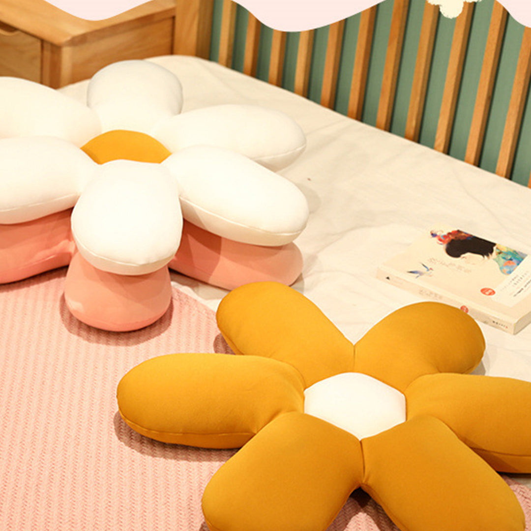 Pink Daisy Flower Shape Cushion