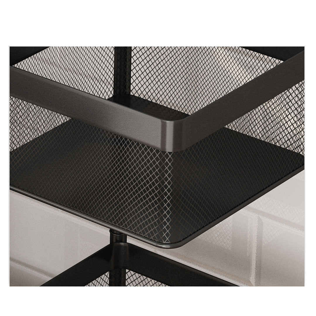 5 Tier Steel Square Rotating Kitchen Cart
