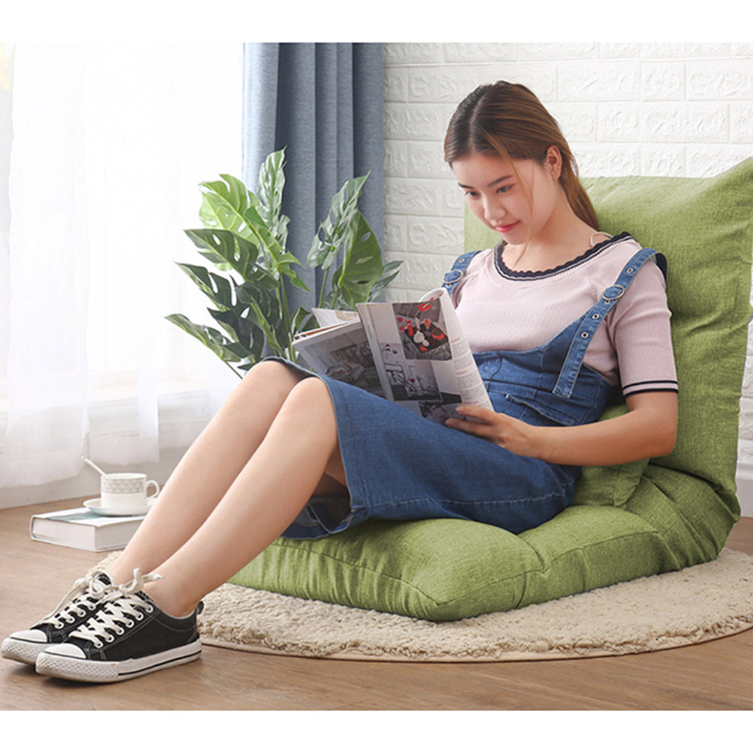 Floor Recliner Lazy Sofa Yellow Green