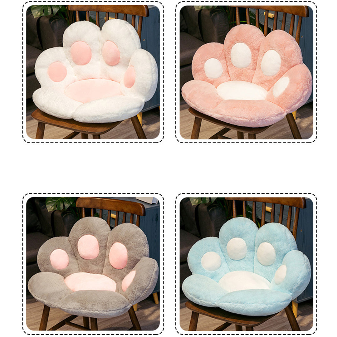 80cm Grey Paw Shape Cushion