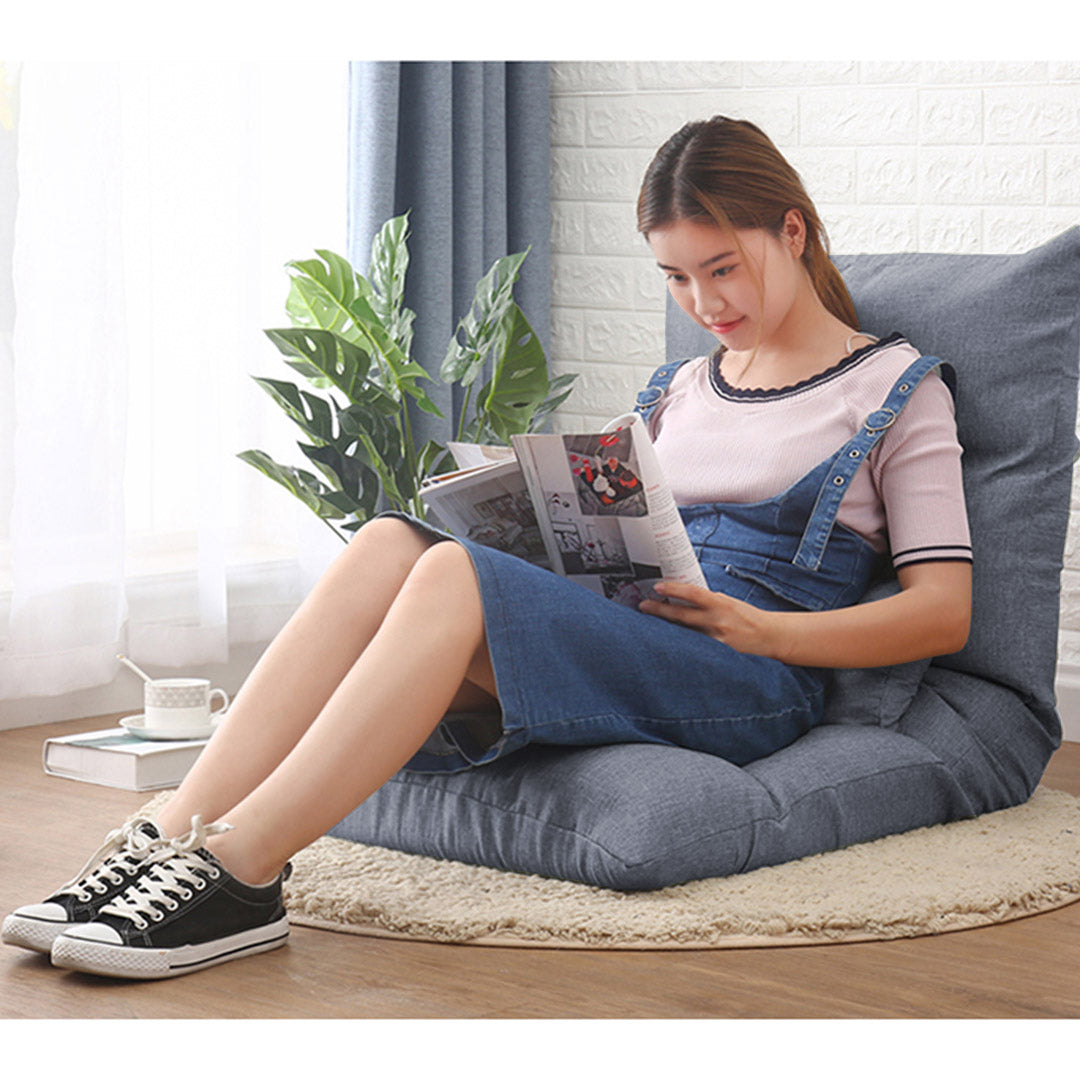 Floor Recliner Lazy Sofa Grey