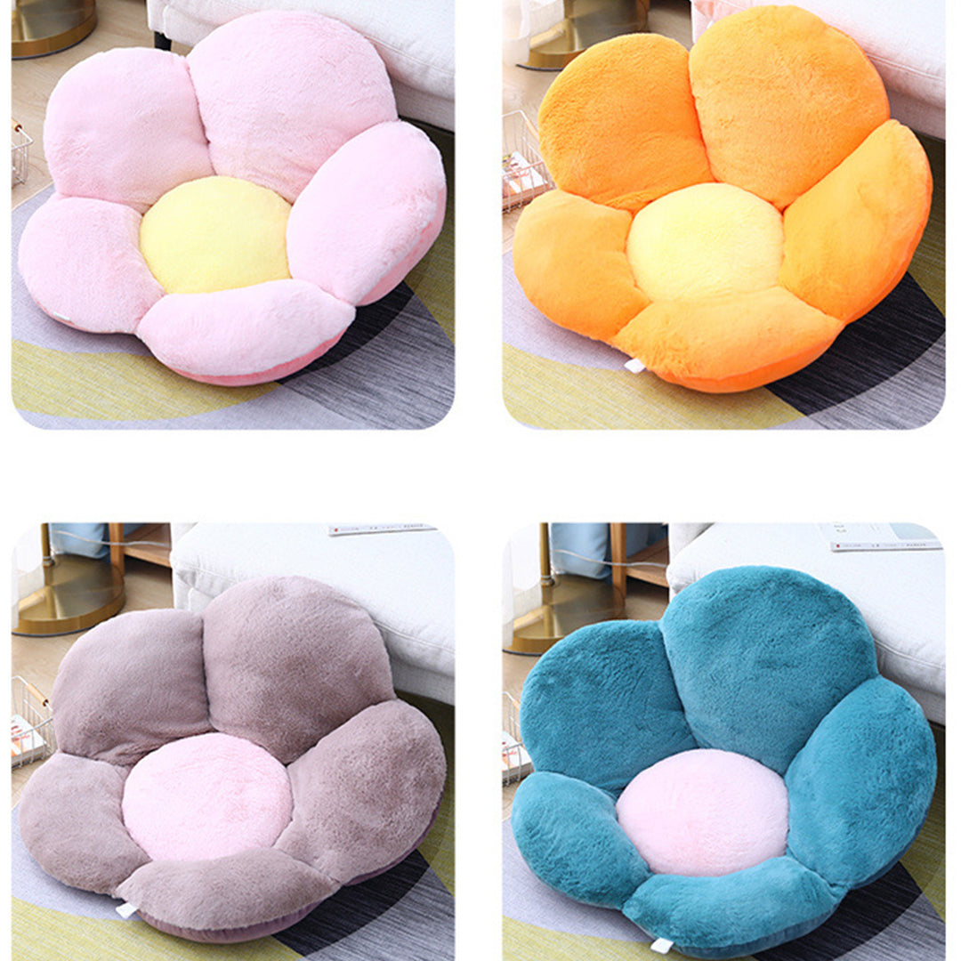 Pink Whimsical Flower Shape Cushion