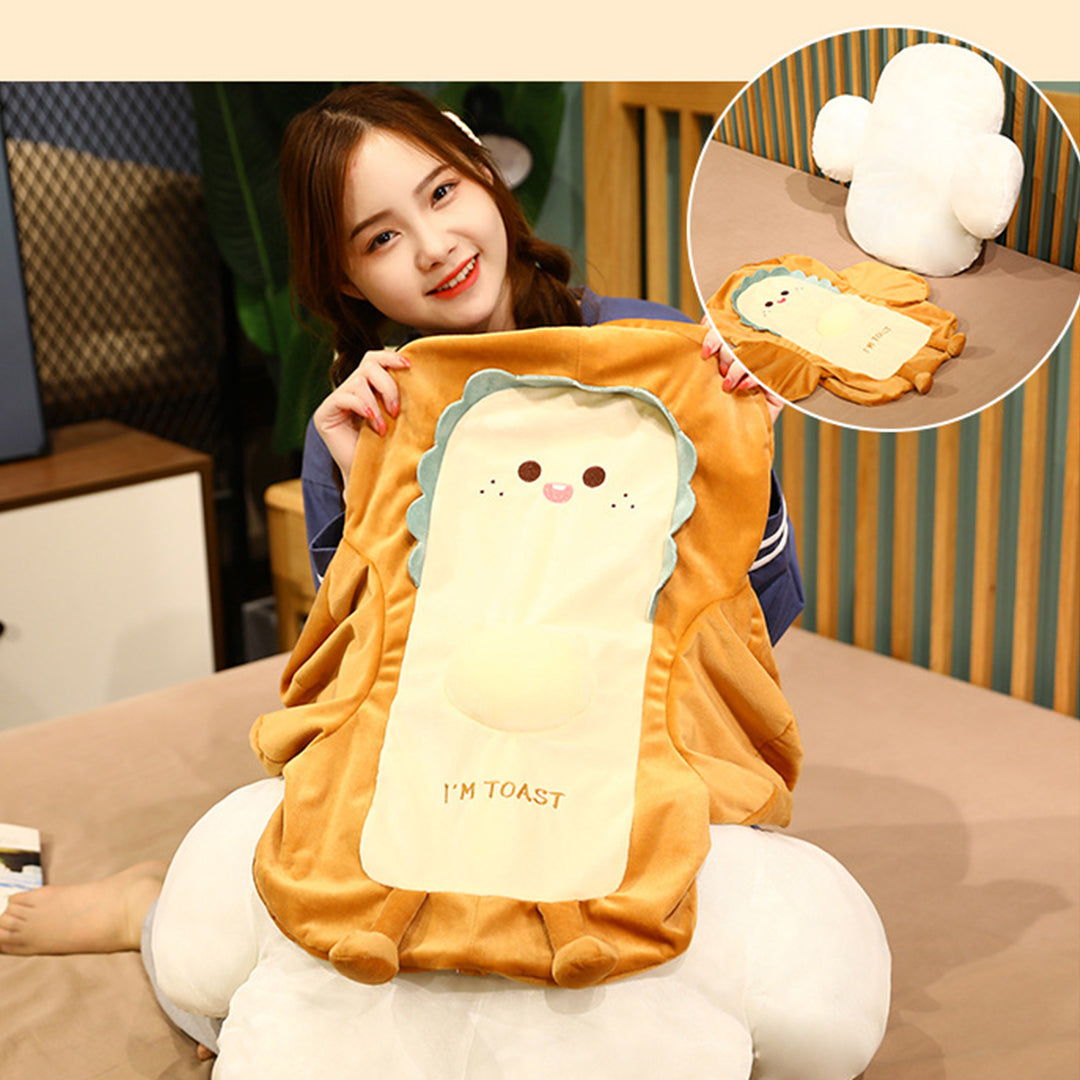 48cm Cute Face Toast Bread Cushion