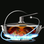 32cm Stainless Steel Frying Pan with Glass Lid