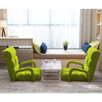 Floor Recliner Lazy Chair with Armrest Yellow Green