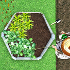 60cm Hexagon Shape Galvanized Raised Garden Bed Silver