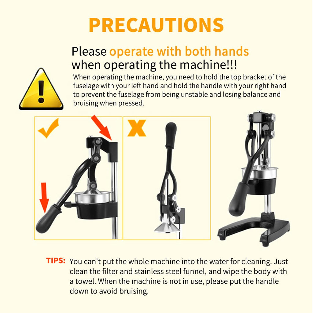 Commercial Manual Juicer Black