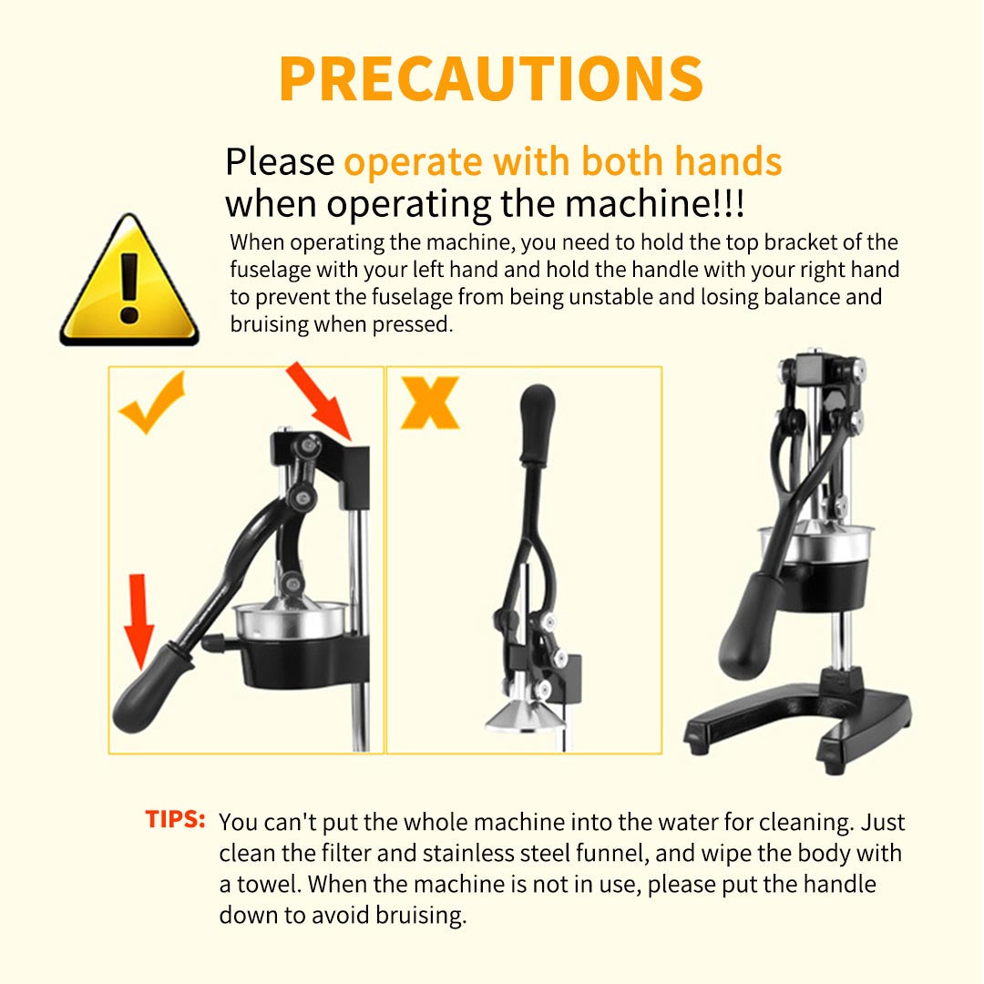 Commercial Manual Juicer Black