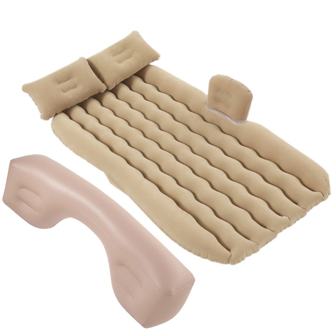 Beige Ripple Inflatable Car Mattress