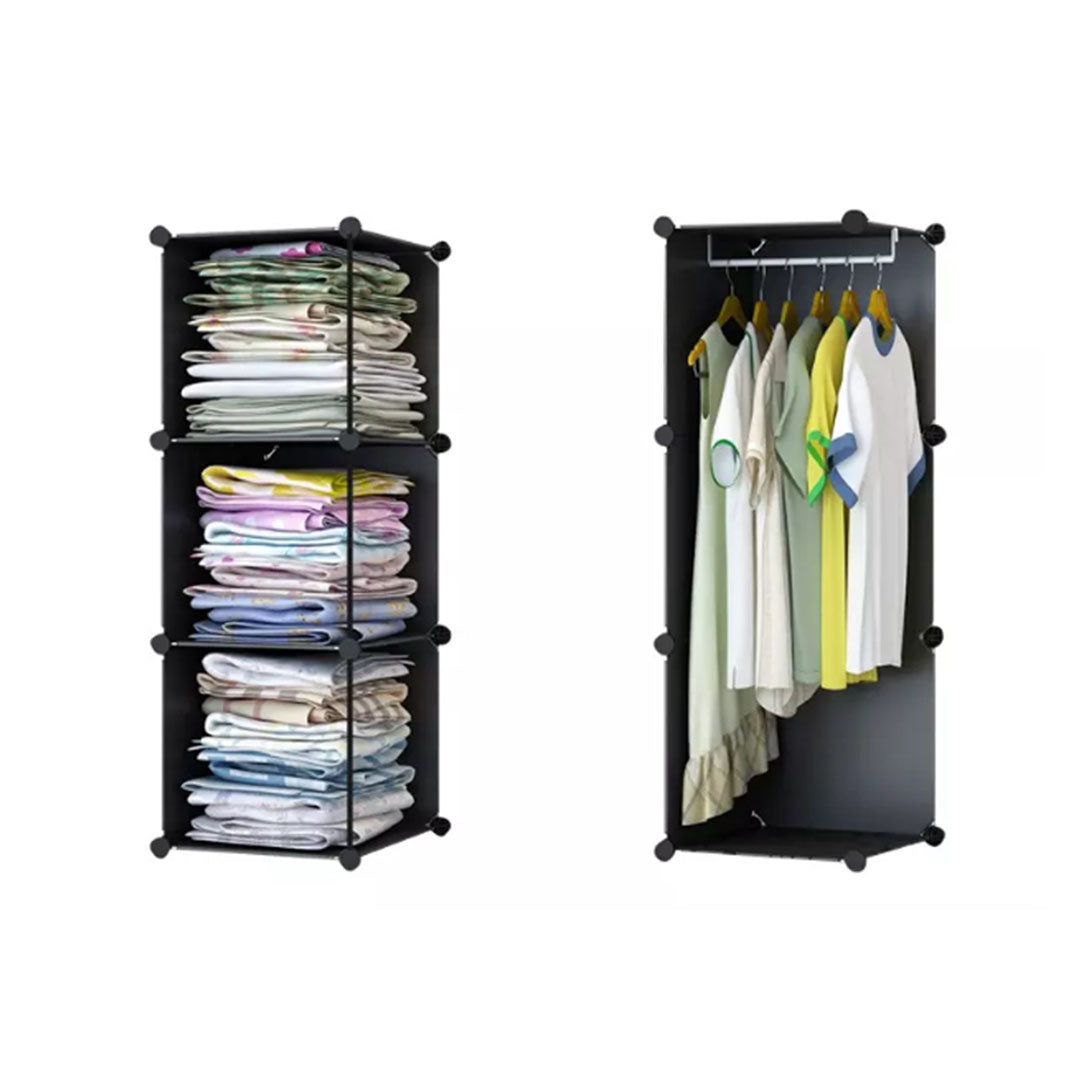 10 Cubes Black Portable Wardrobe