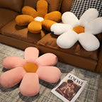Coffee Daisy Flower Shape Cushion