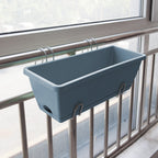 49.5cm Blue Rectangular Vegetable Herb Flower Planter Box Set of 4