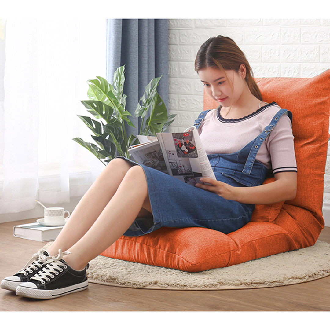 Floor Recliner Lazy Sofa Orange