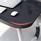 Black Foldable Study Bed Table Adjustable Portable Desk Stand With Notebook Holder