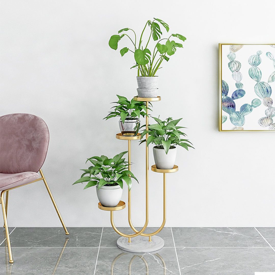 Gold U Shaped Plant Stand