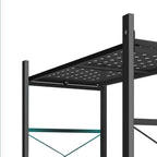 4 Tier Black Foldable Display Stand with Wheels