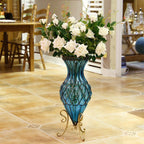 12 Heads Artificial Silk Rose Bouquet White