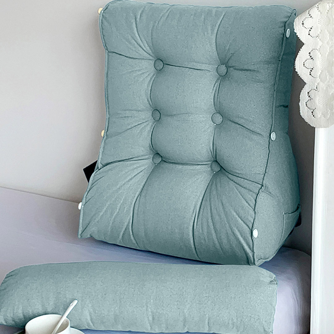 45cm Green Wedge Lumbar Pillow