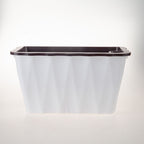 White Rectangular Flowerpot Vegetable Herb Planters Box Small