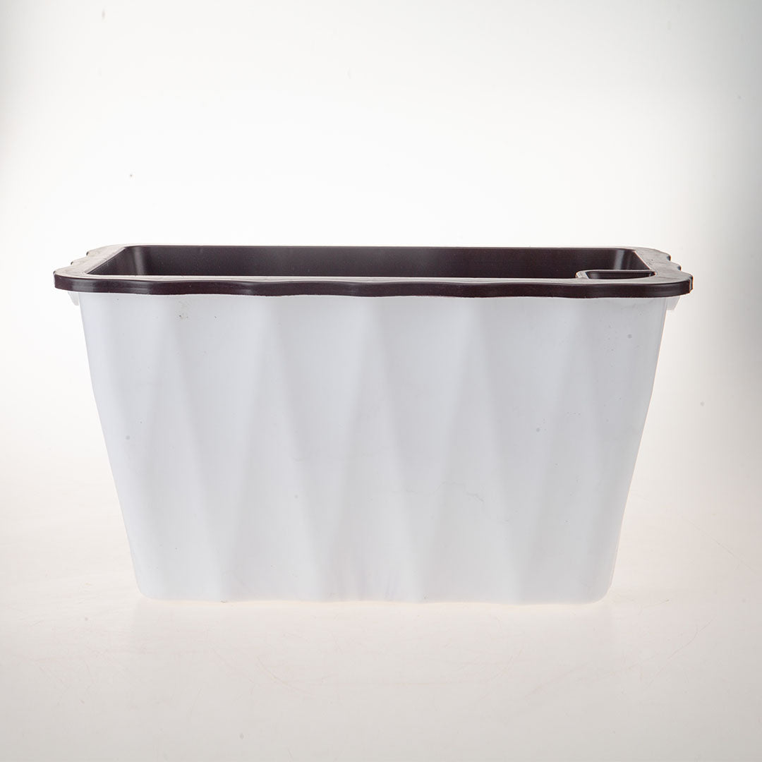 White Rectangular Flowerpot Vegetable Herb Planters Box Small