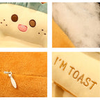 Cute Face Toast Bread Cushion