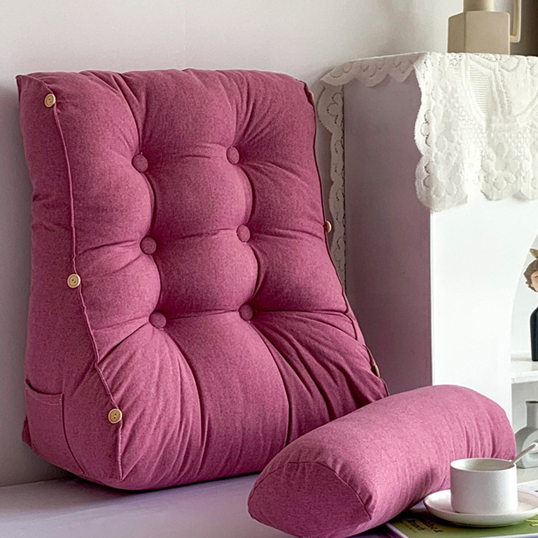 45cm Magenta Wedge Lumbar Pillow