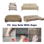 Grey Colored 3- Seater Sofa Cover with Ruffled Skirt