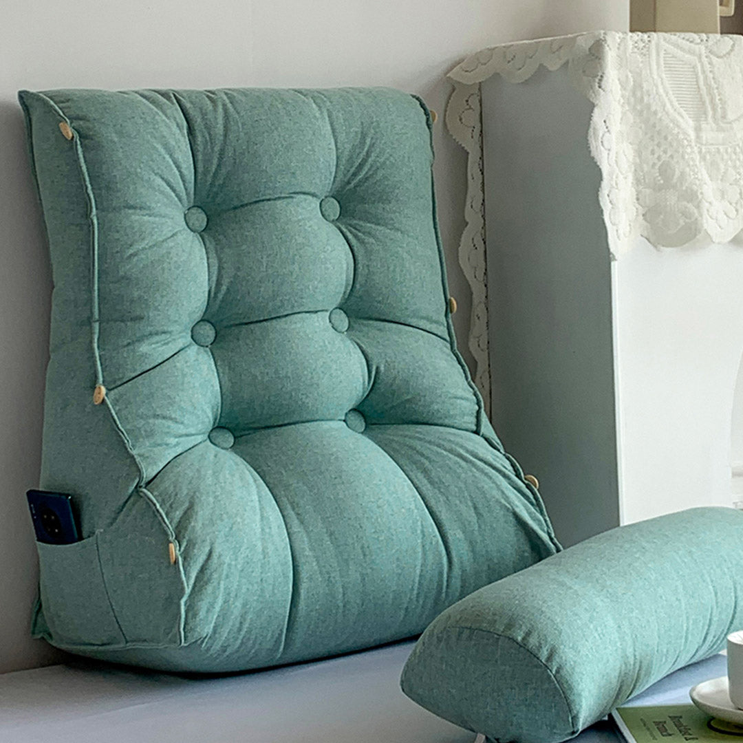 60cm Green Wedge Lumbar Pillow