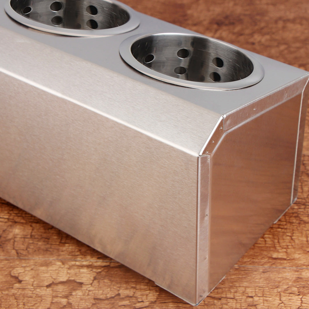 18/10 Stainless Steel Commercial Cutlery Holder with 3 Holes