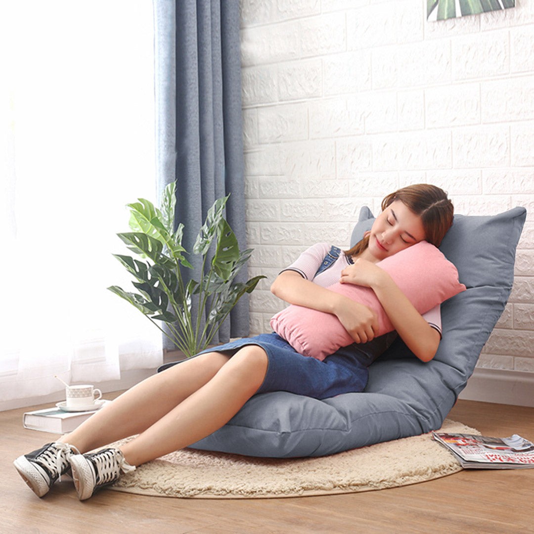 Floor Recliner Lazy Sofa Grey