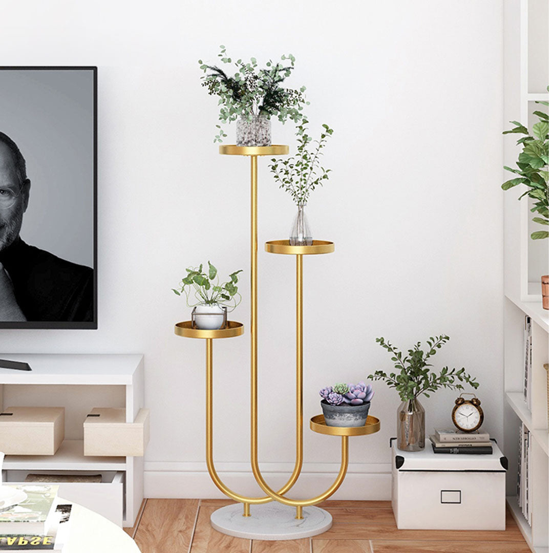 Gold U Shaped Plant Stand