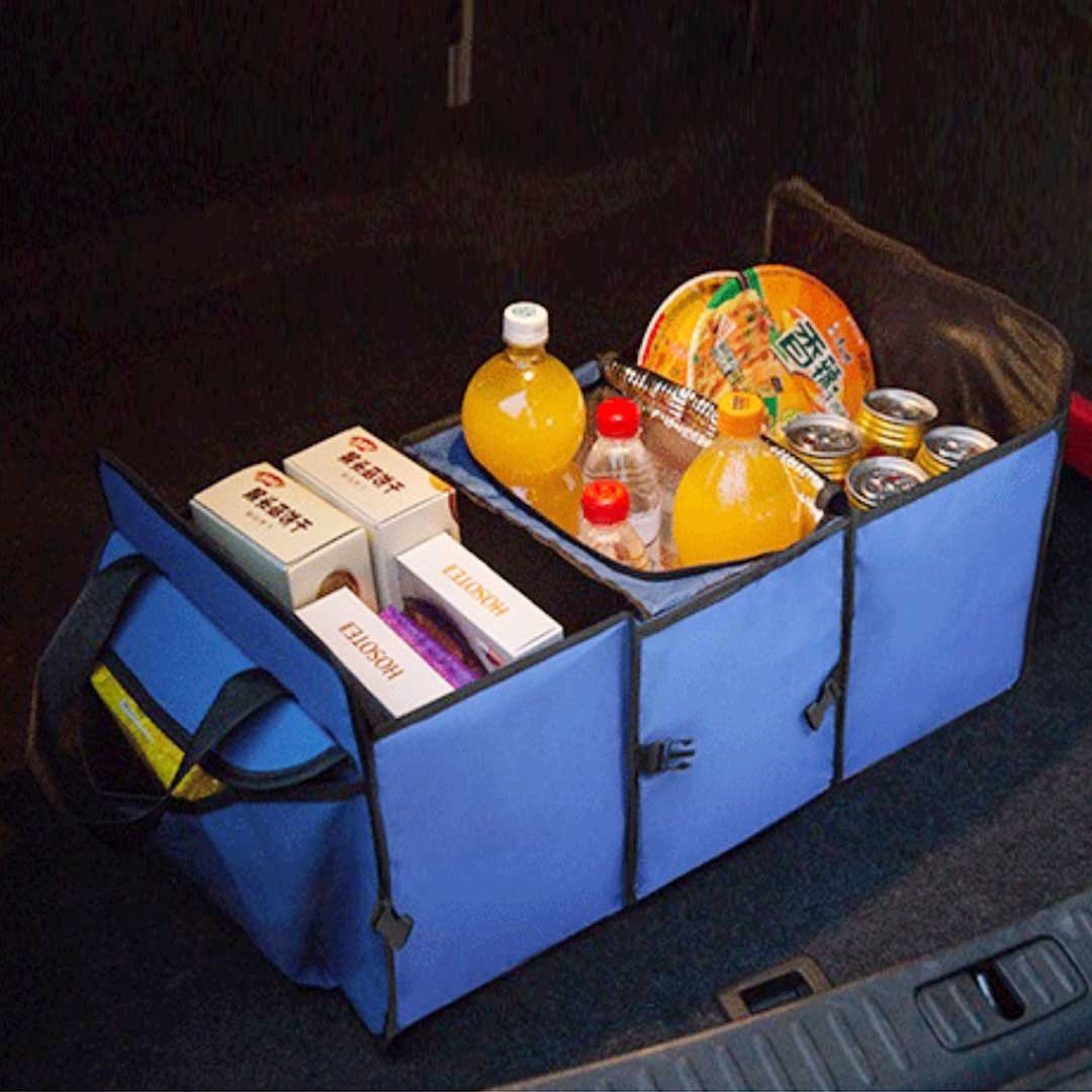 Portable Car Set Inflatable Air Bed Mattress Storage Organiser Handheld Vacuum Cleaner Blue
