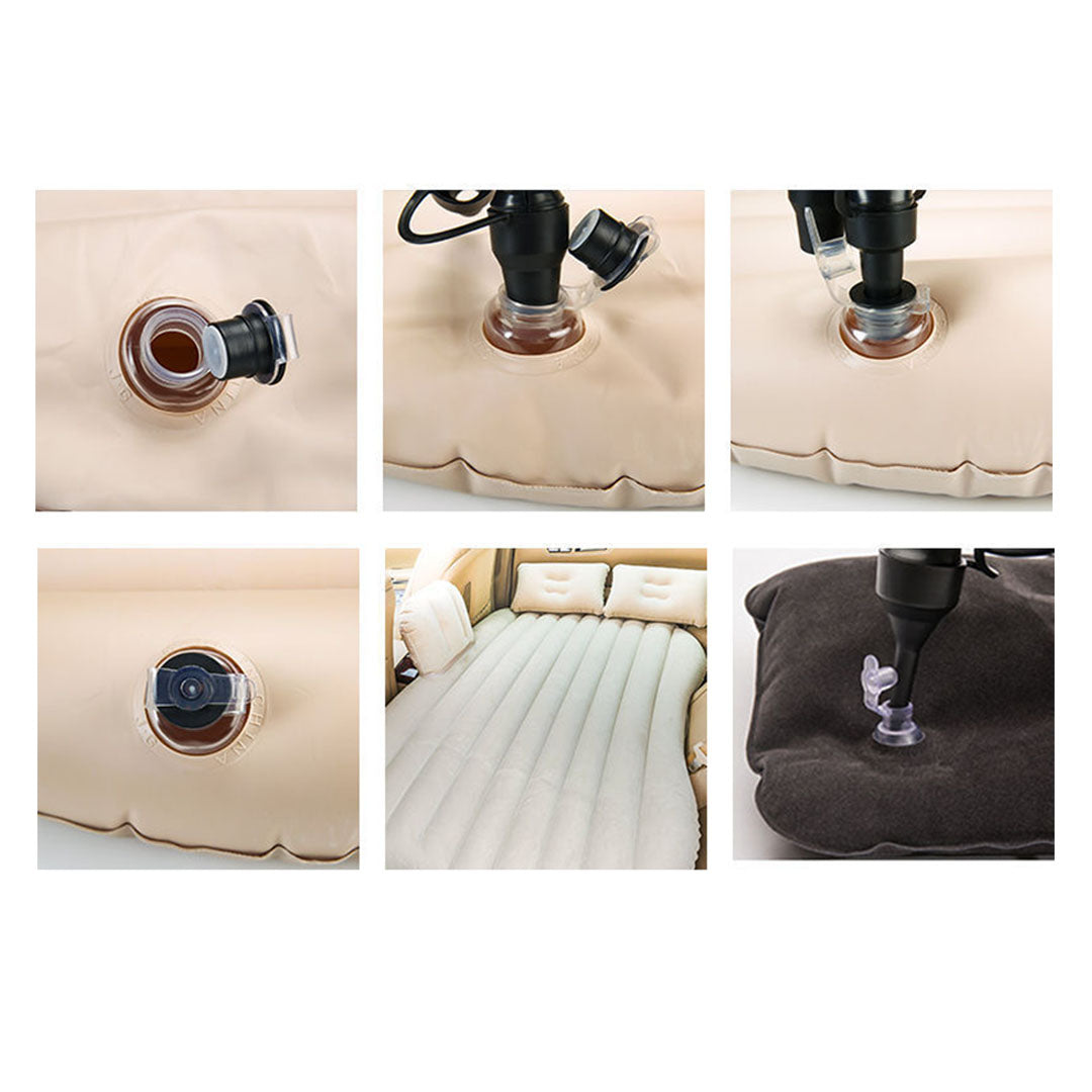 Beige Ripple Inflatable Car Mattress