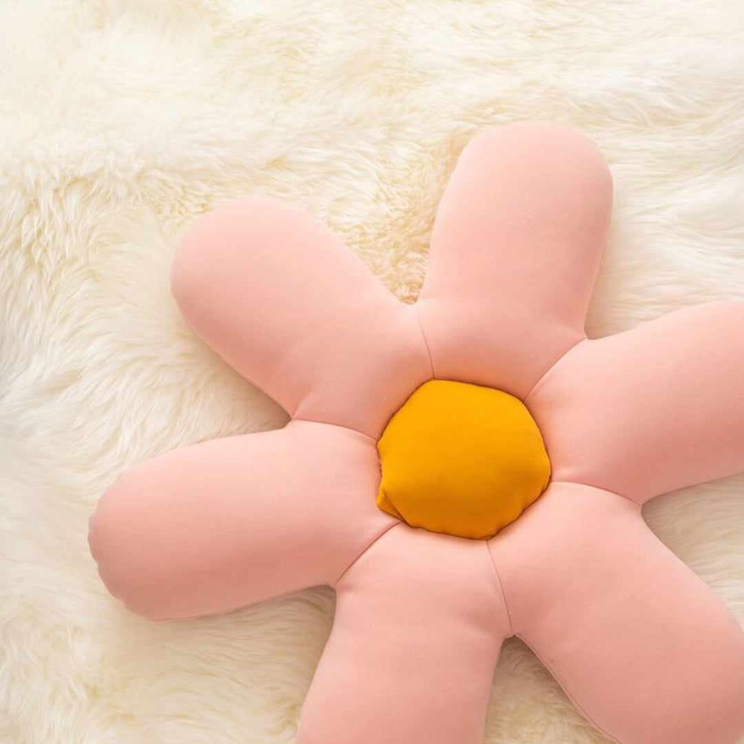 Pink Daisy Flower Shape Cushion