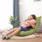 Floor Recliner Lazy Sofa Yellow Green
