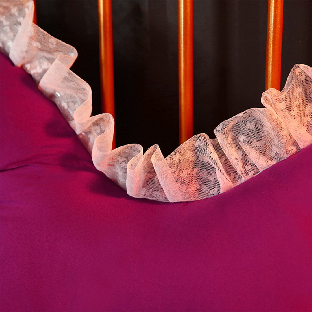 150cm Burgundy Princess Headboard Pillow