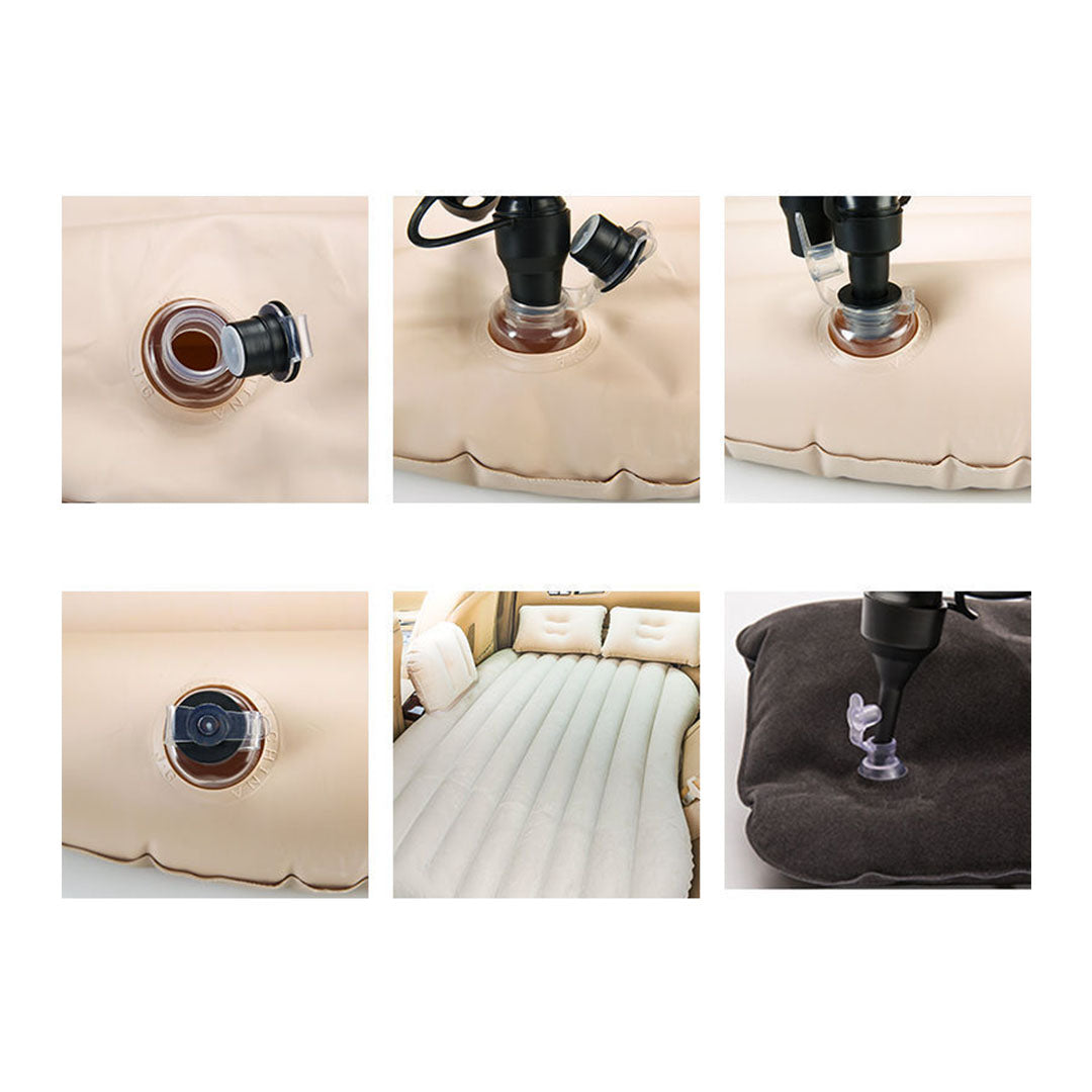 Beige Stripe Inflatable Car Mattress