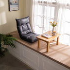 Air Leather Floor Recliner Lazy Chair Black