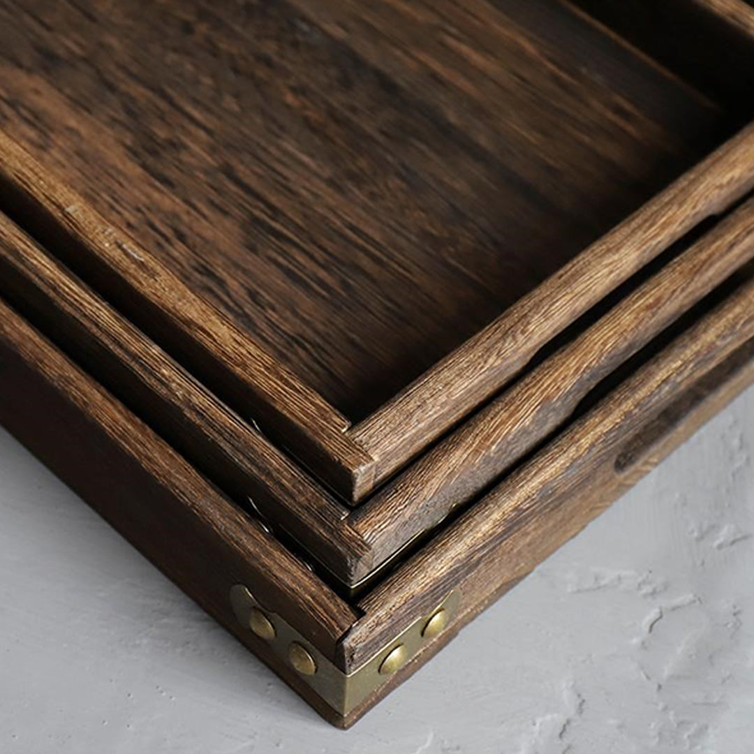 Medium Walnut Rectangle Wooden Tray