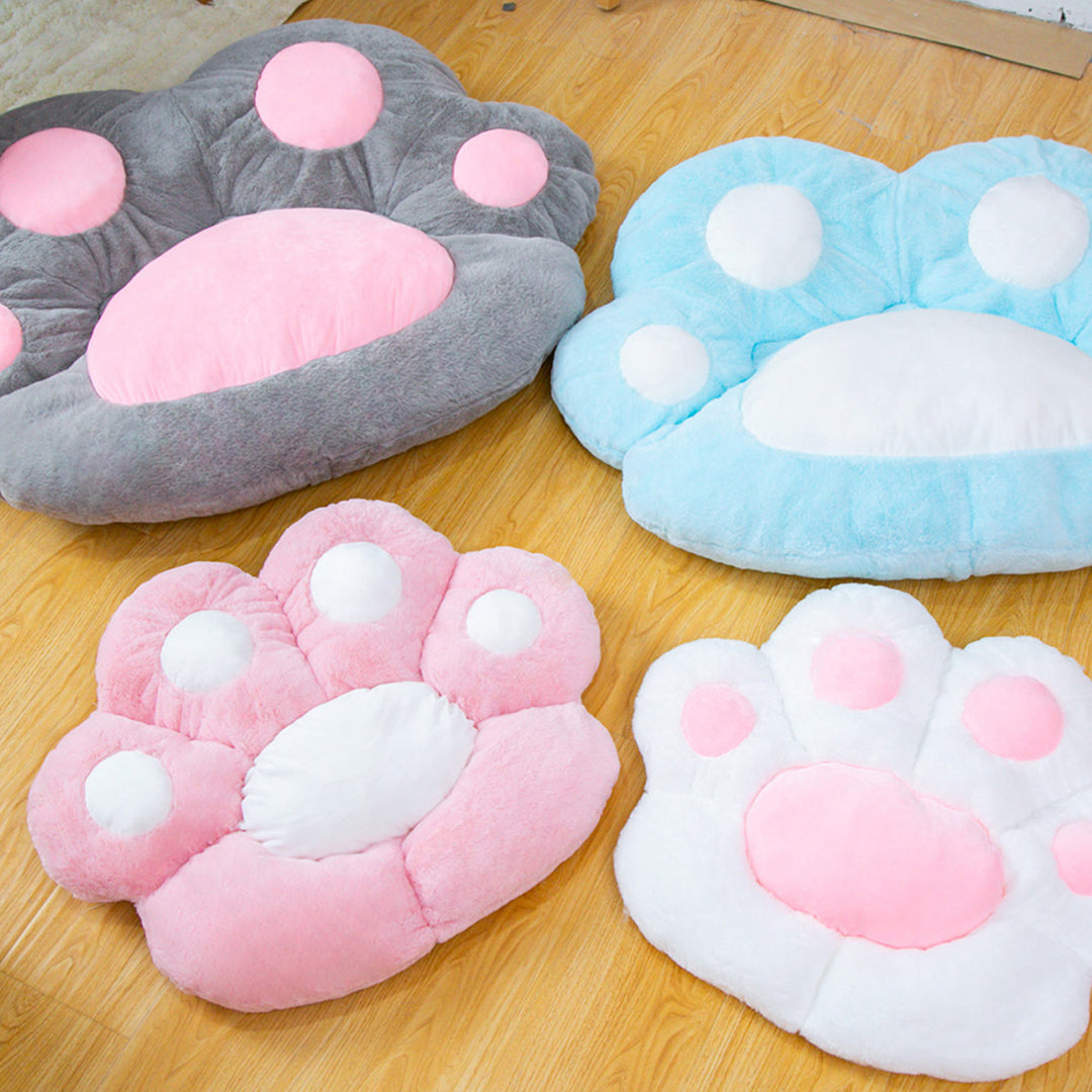 80cm Mint Blue Paw Shape Cushion