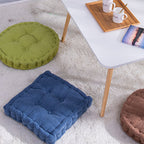 Blue Plush Square Cushion