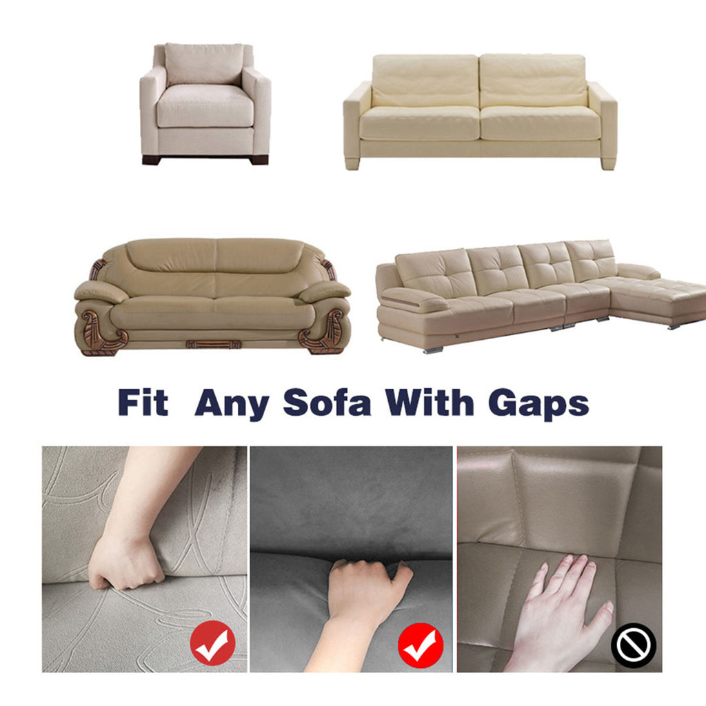 Dark Grey Colored 3- Seater Sofa Cover with Ruffled Skirt
