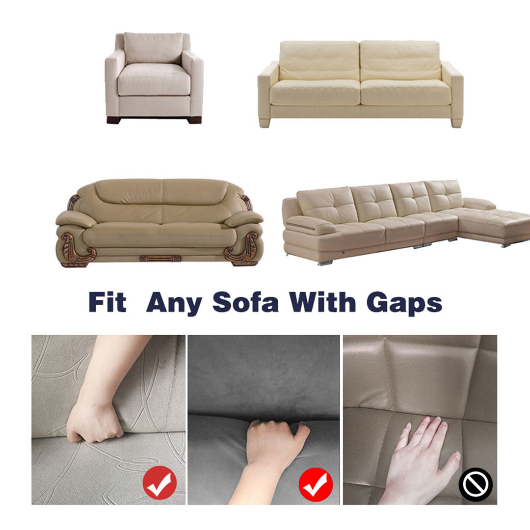 Dark Grey Colored 3- Seater Sofa Cover with Ruffled Skirt