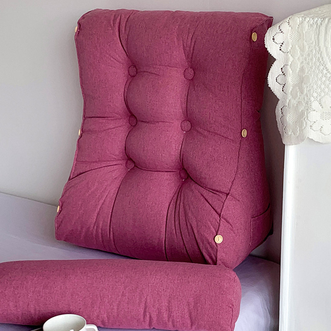 45cm Magenta Wedge Lumbar Pillow
