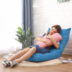 Floor Recliner Lazy Sofa Blue