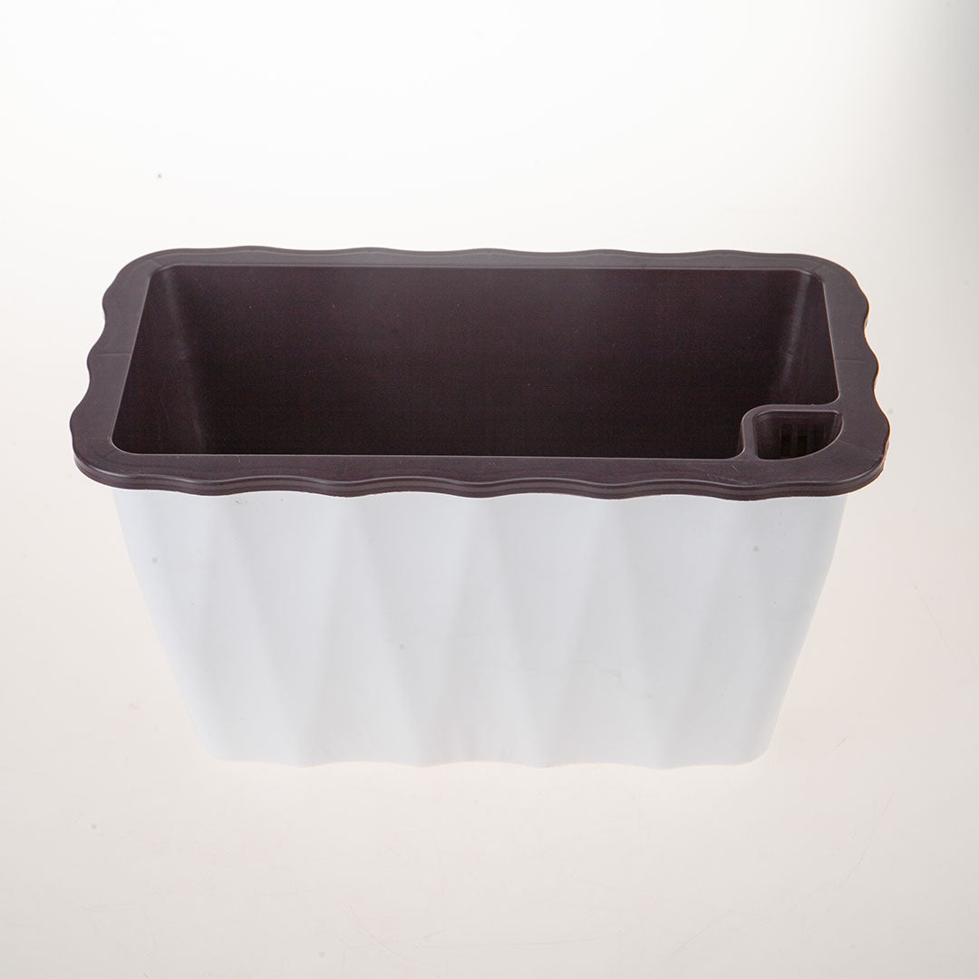 White Rectangular Flowerpot Vegetable Herb Planters Box Small