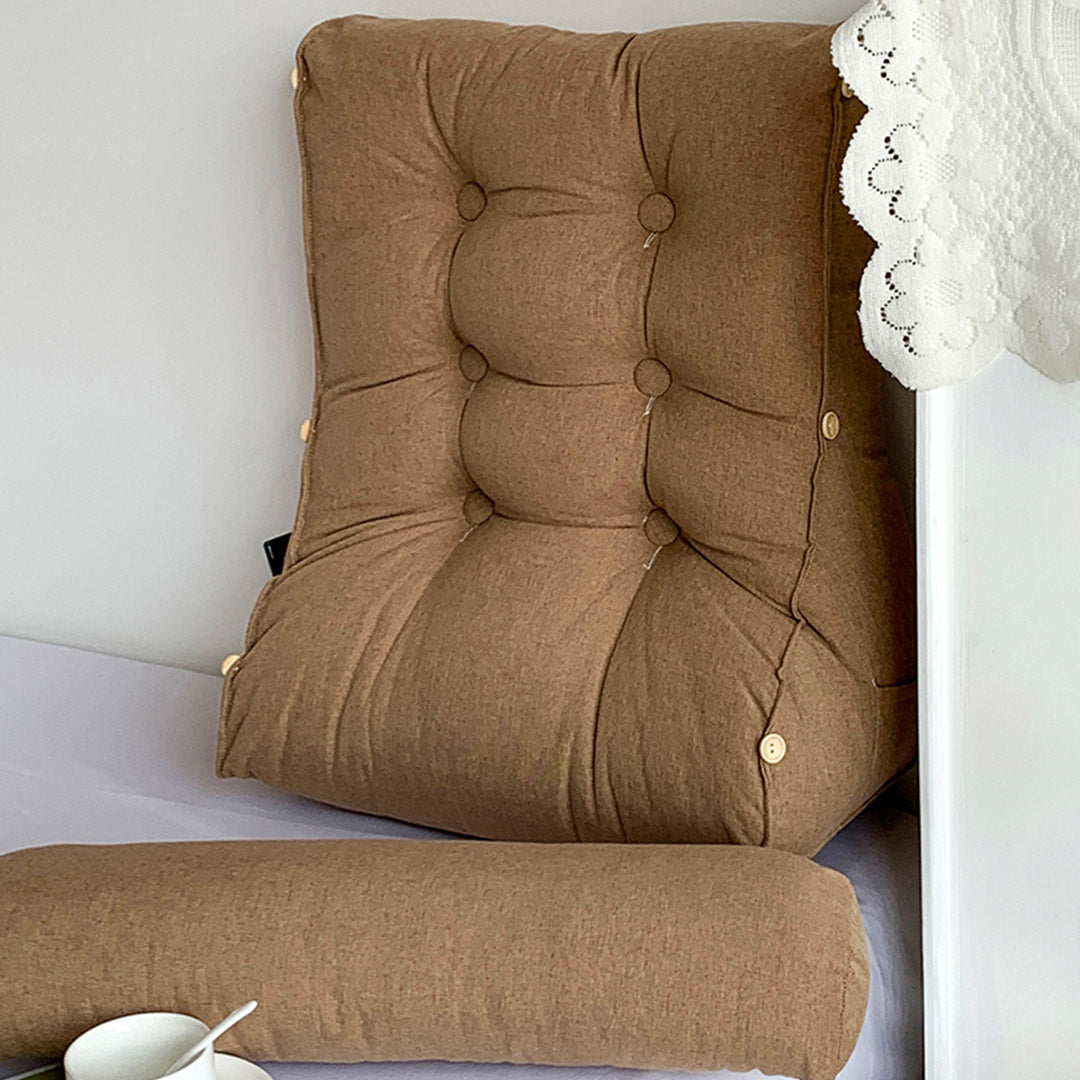 45cm Khaki Wedge Lumbar Pillow